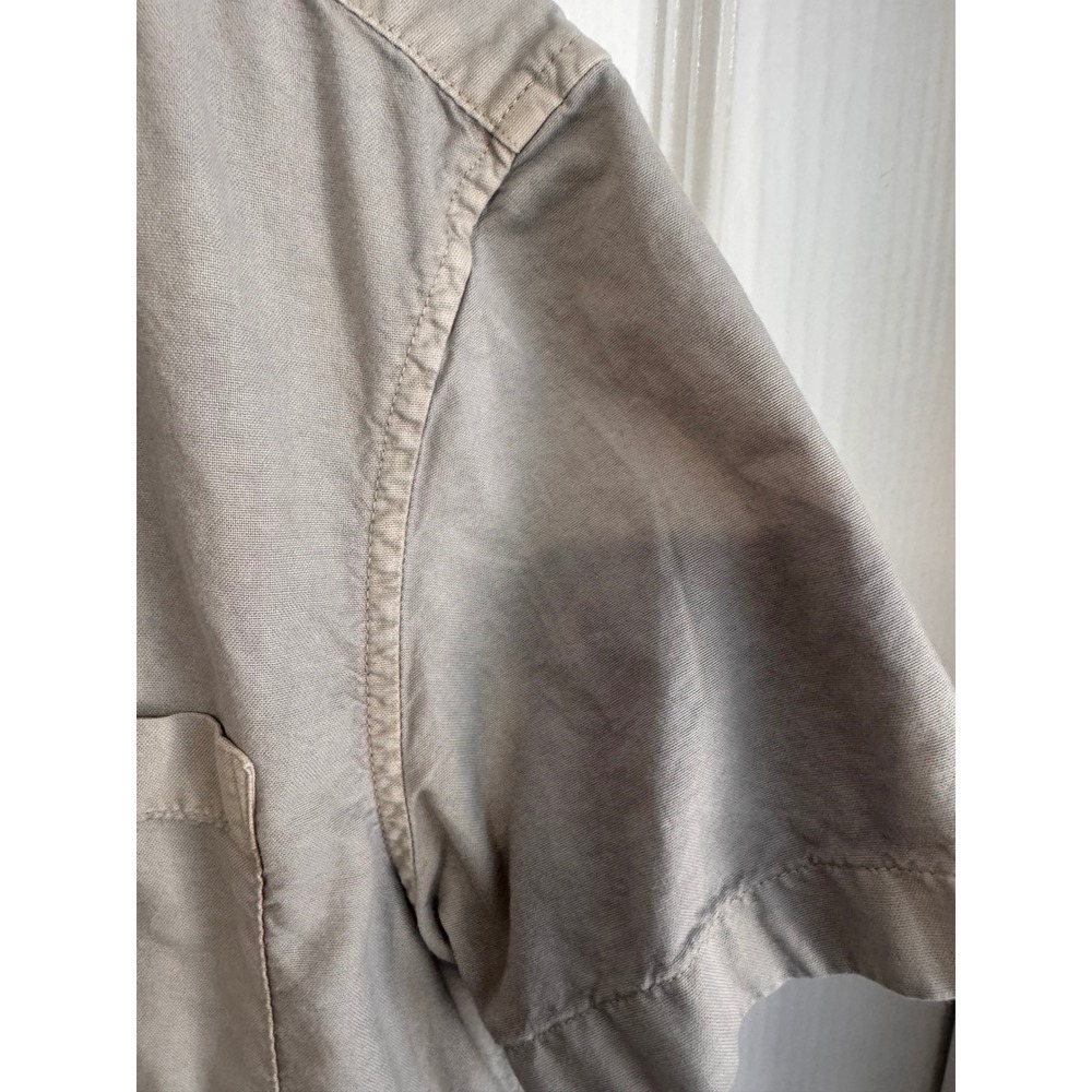 American Eagle‎ Men's XS Gray Short Sleeve Button Front Shirt 100% Cotton - Picture 3 of 8